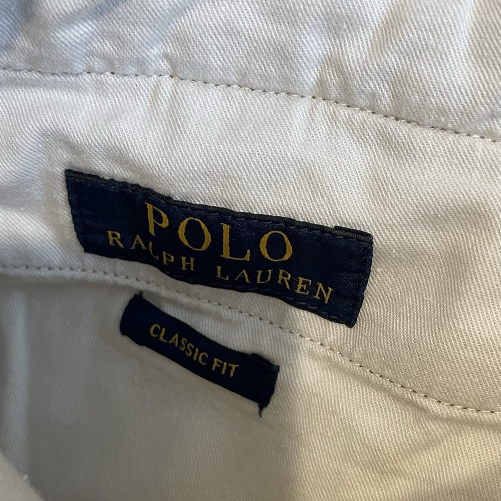 Polo Ralph Lauren Bedford Chino Shorts Mens 32 Khaki Anchor Embroidered 8.5" In - Picture 4 of 9